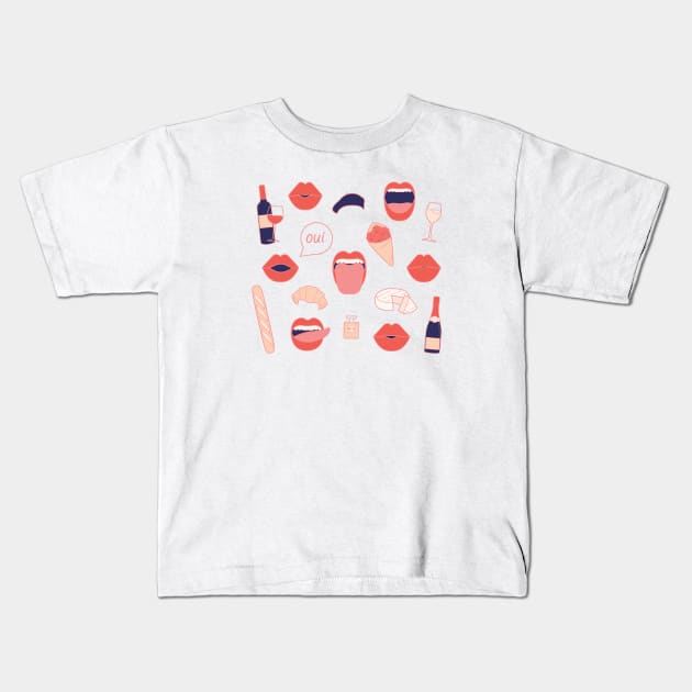 French Kiss Kids T-Shirt by LoverlyPrints